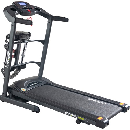Banda de alergare 2-in-1 Dynamic Hawk, 2 HP, 14 km/h V-max, inclinare manuala 3 trepte + functie de masaj