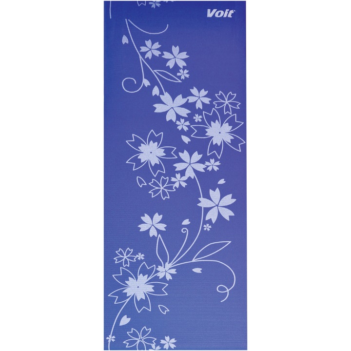 Saltea yoga Voit Floral tribe, dimensiune 173 x 61 cm, 0.6 cm grosime, culoare light blue