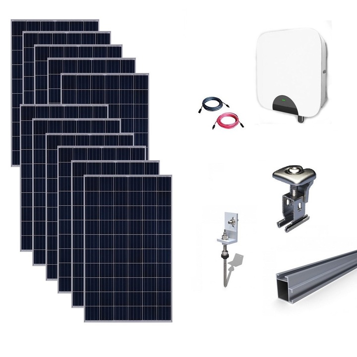Pachet promo: Kit panouri solare fotovoltaice pentru rulote + Controler Panou Solar KlaussTech, 10A, 12V/24V, 2 X USB, Display LCD, Full Protect, MCU Controll, Ergonomic, Usor, Albastru
