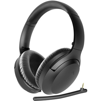 Casti Bluetooth Active Noise Cancelling Avantree Aria, microfon detasabil, 35 ore autonomie, Negru Casti Bluetooth Active Noise Cancelling Avantree Aria, microfon detasabil, 35 ore autonomie, Negru