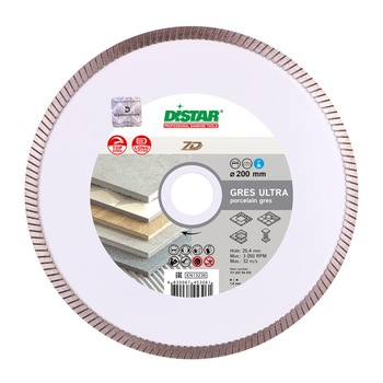 Disc diamantat Gres Ultra 250mm 1A1R 250x1, 6/1,2x10x25 ,4 , pentru placi ceramice si tigla de portelan Disc diamantat Gres Ultra 250mm 1A1R 250x1, 6/1,2x10x25 ,4 , pentru placi ceramice si tigla de portelan