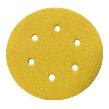 Set 25 buc DEERFOS CA331 GOLD 215 mm 6 gauri granulatie 240, disc abraziv slefuit pereti glet, prindere arici (cu scai, velcro) Set 25 buc DEERFOS CA331 GOLD 215 mm 6 gauri granulatie 240, disc abraziv slefuit pereti glet, prindere arici (cu scai, velcro)
