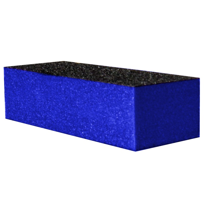 Buffer de unghii PRIMA, pentru pilit/lustruit, bloc albastru/negru, 9.5cm, granulatie 280