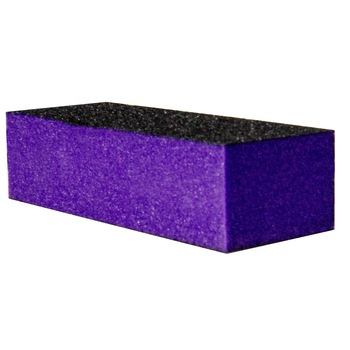 Pila buffer profesionala pentru pilit/lustruit unghii, bloc mov/negru, 9.5 cm, abraziv 80/100, 1 bucata Pila buffer profesionala pentru pilit/lustruit unghii, bloc mov/negru, 9.5 cm, abraziv 80/100, 1 bucata