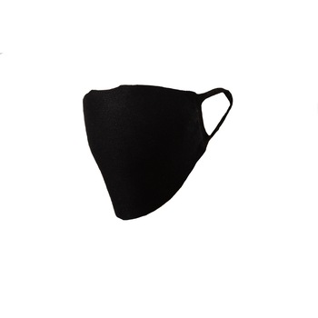 Masca neagra de fata tricotata BE YOU, reutilizabila, 1buc Masca neagra de fata tricotata BE YOU, reutilizabila, 1buc