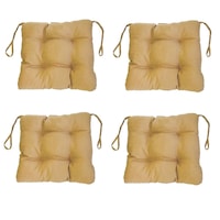 Set Perne decorative pentru scaun de bucatarie sau terasa, dimensiuni 40x40cm, culoare Bej, 4 buc/set