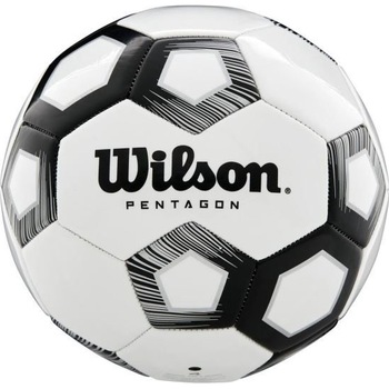 Minge fotbal Wilson Pentagon, marime 5, alb/negru Minge fotbal Wilson Pentagon, marime 5, alb/negru