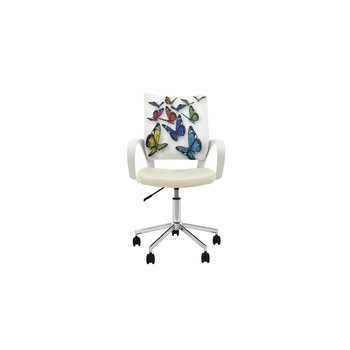 Scaun de birou CB, S-139F, culoare Alb Scaun de birou CB, S-139F, culoare Alb