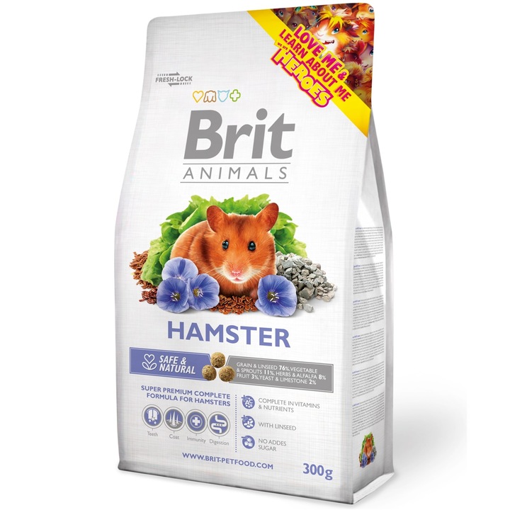 Hrana uscata pentru hamsteri, Brit Premium Hamster, set 6 x 300 gr