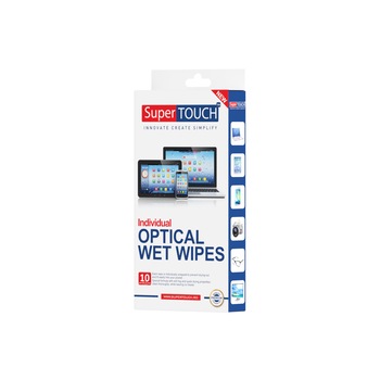 Set servetele umede Super TOUCH pentru suprafete optice, 10 bucati Set servetele umede Super TOUCH pentru suprafete optice, 10 bucati