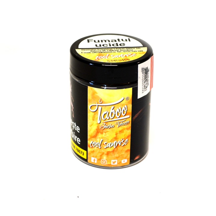 Tutun narghilea, Cool Sunrise, Taboo, piersica (50g)