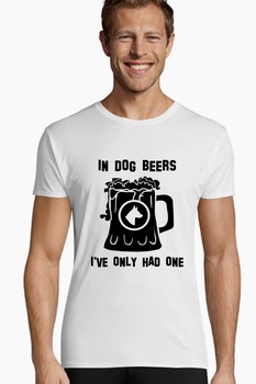 tricou barbat  personalizat quotin dog beers ive only had onequot alb imagen 7_0_
0