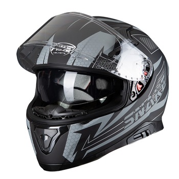 Casca moto integrala PILOT - SNAKE, cu ochelari de soare, gri mat, XS Casca moto integrala PILOT - SNAKE, cu ochelari de soare, gri mat, XS