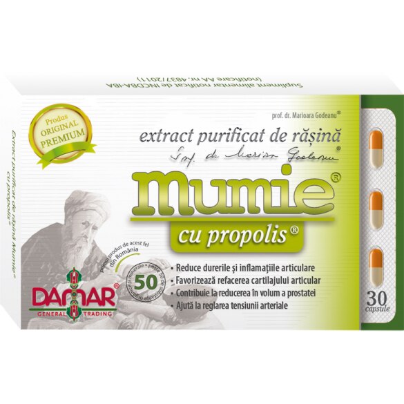 Extract purificat de rasina Mumie cu propolis 30 capsule