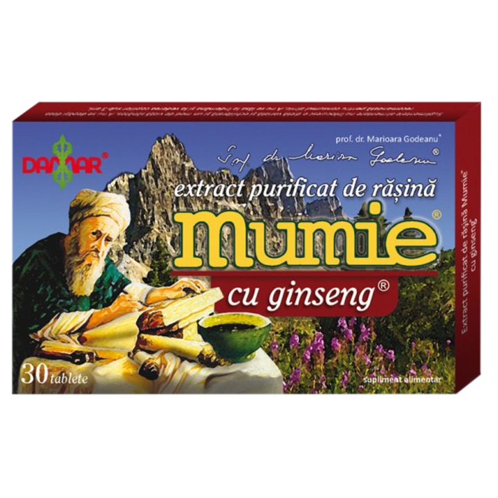 Múmia gyanta tisztított kivonata ginzenggel 30 tabletta