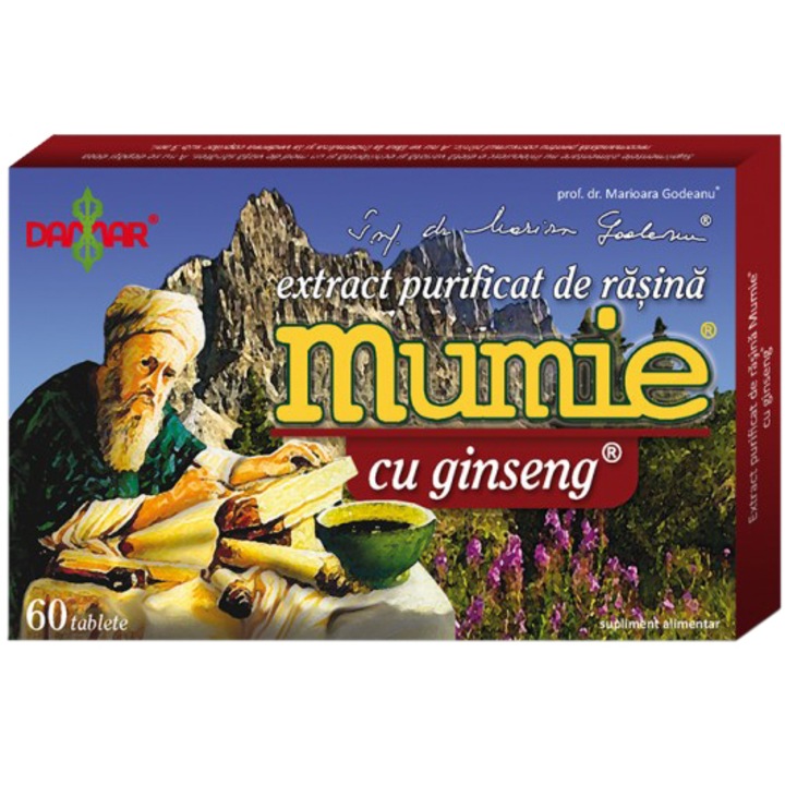 Múmia gyanta tisztított kivonata ginzenggel 60 tabletta