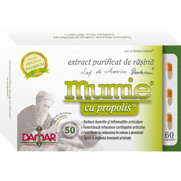 Extract purificat de rasina Mumie cu Castan, 60 tablete, Da : Farmacia Tei