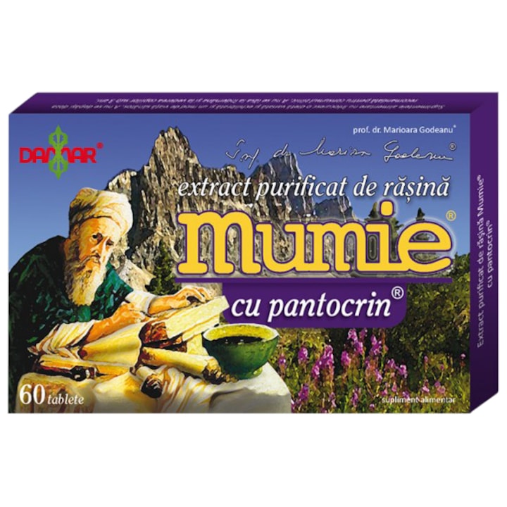 Mumie gyanta tisztított kivonata, pantokrinnal, 60 tabletta