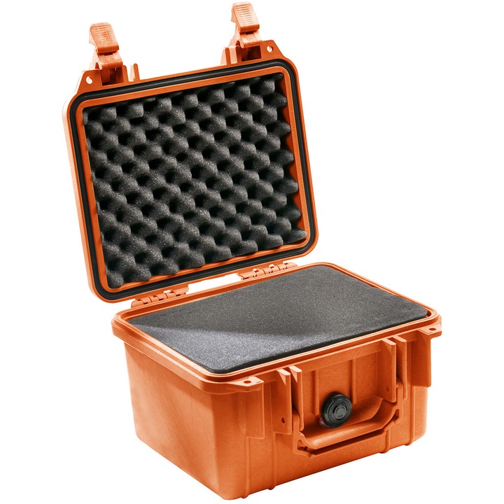 Geanta protectie Peli™ Small Case 1300, orange, cu burete pretaiat Pick'n'Pluck™