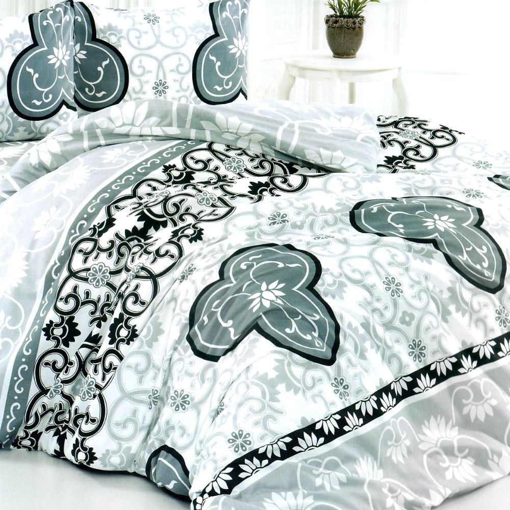 Set Lenjerie de Pat din Bumbac 100%, 4 Piese, Pat 2 Persoane, Casa Mia, BCM-54