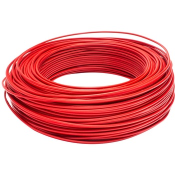 Conductor Electric FY (Cupru Masiv) 1.5mm, H07V-U, Rola 100 metri, Rosu Conductor Electric FY (Cupru Masiv) 1.5mm, H07V-U, Rola 100 metri, Rosu