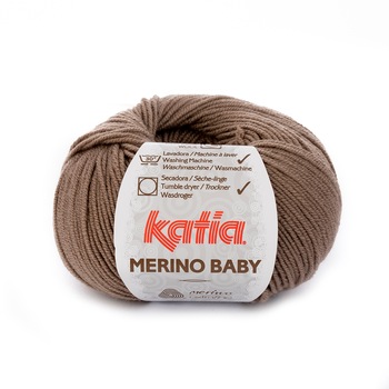 Fir de tricotat, Katia Merino Baby, bej inchis, 100% lana merinos, 165 m, 50g Fir de tricotat, Katia Merino Baby, bej inchis, 100% lana merinos, 165 m, 50g