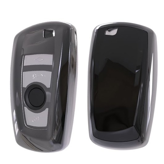 Husa Cheie Smartkey BMW 3/4 Butoane NEAGRA TPU+PC BMW Seria F