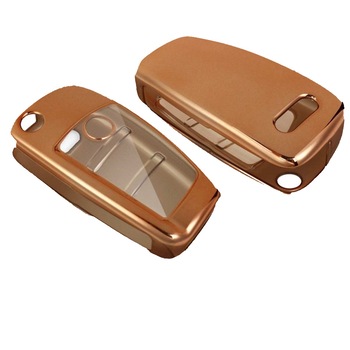 Husa Cheie Briceag Audi 3 Butoane Gold TPU+PC Husa Cheie Briceag Audi 3 Butoane Gold TPU+PC