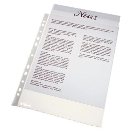 Set folii de protectie Esselte Standard A4, 46 microni, 100 bucati/set