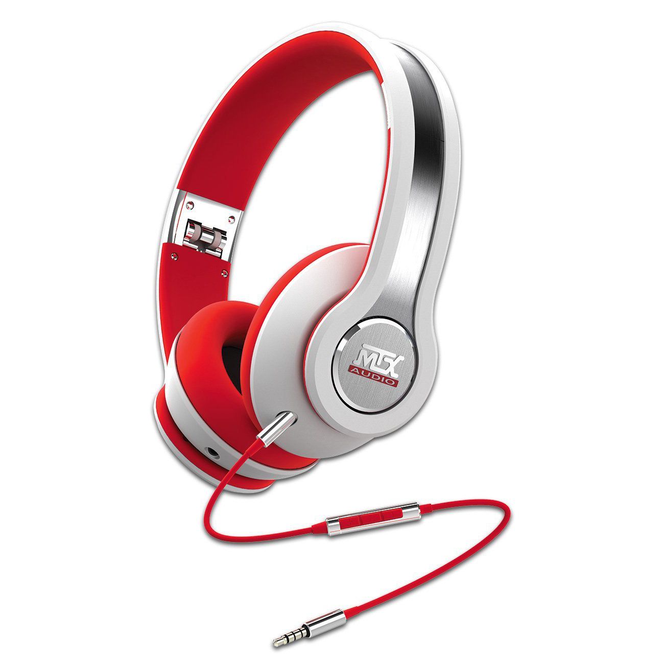 Casti audio cu banda MTX iX1, tip DJ, Rosu