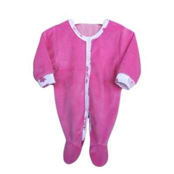 Salopeta Mic Pitic SAL2 F din catifea cu maneca lunga si botosi, ciclamen, 68 cm Salopeta Mic Pitic SAL2 F din catifea cu maneca lunga si botosi, ciclamen, 68 cm