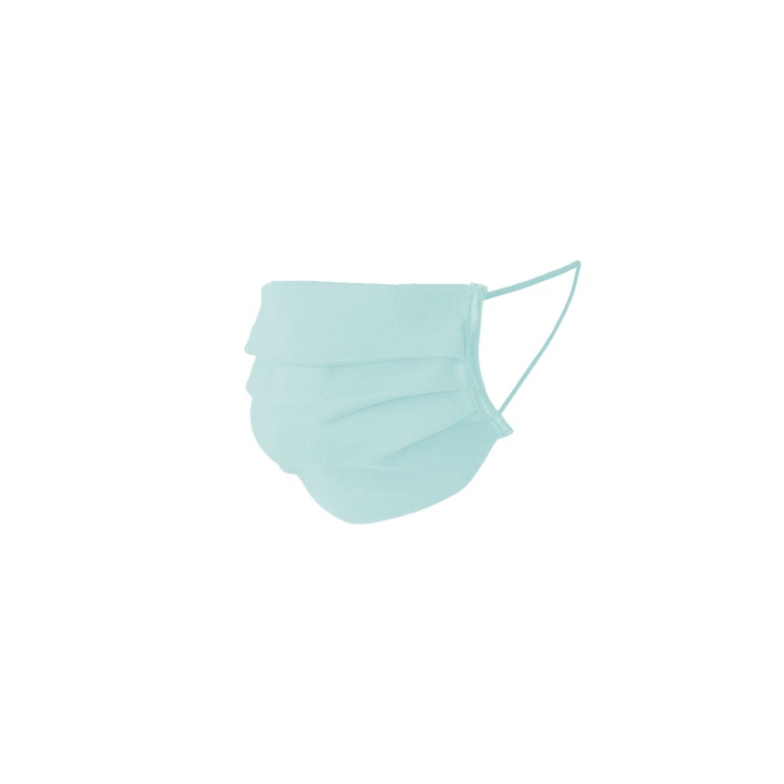 Masti bumbac, reutilizabile, cu filtru, 3 straturi, verde-set 5 bucati