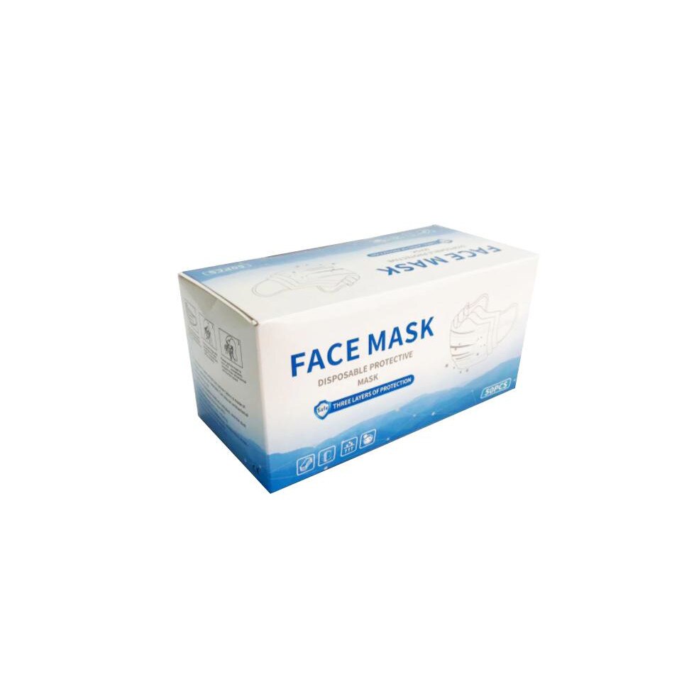 Set 50 de bucati Masti de unica folosinta, 3 straturi, Promerco