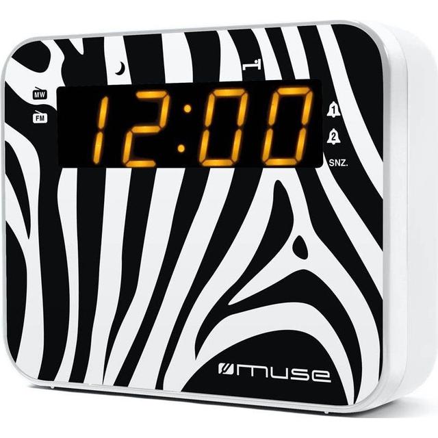 Radio cu ceas Muse M-165 ZW, Dual Alarm, LED