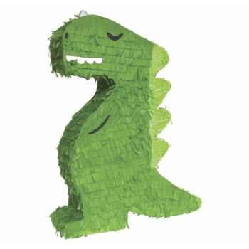 Accesorii pentru petrecere Pinata in froma de dinozaur verde, din carton si hartie, pentru copii + 5 ani , ATS Accesorii pentru petrecere Pinata in froma de dinozaur verde, din carton si hartie, pentru copii + 5 ani , ATS