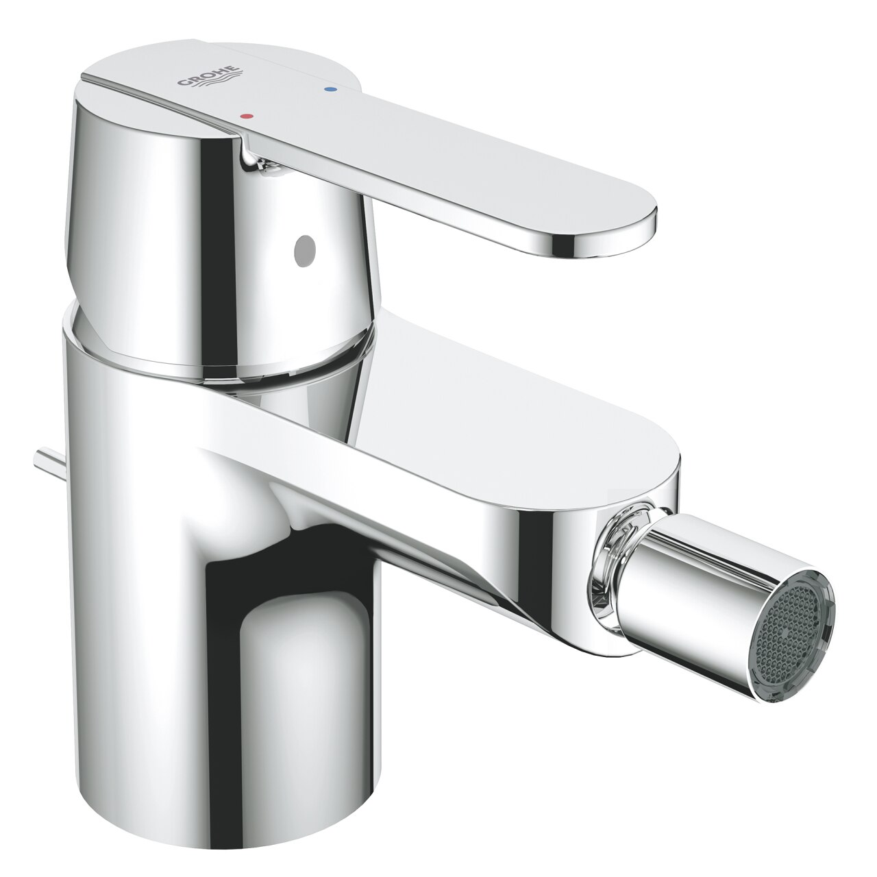 Baterie bideu Grohe Get 32885000, monocomada, limitator de debit, pipa fixa, marimea S, Crom