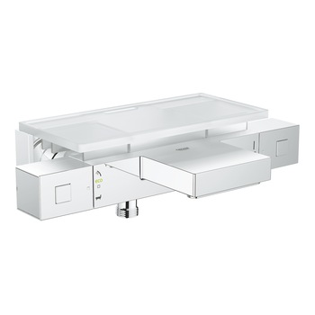 Baterie cada cu termostat Grohe Grohtherm Cube 34502000, cu suport, limitator de temperatura, montare pe perete, Crom Baterie cada cu termostat Grohe Grohtherm Cube 34502000, cu suport, limitator de temperatura, montare pe perete, Crom
