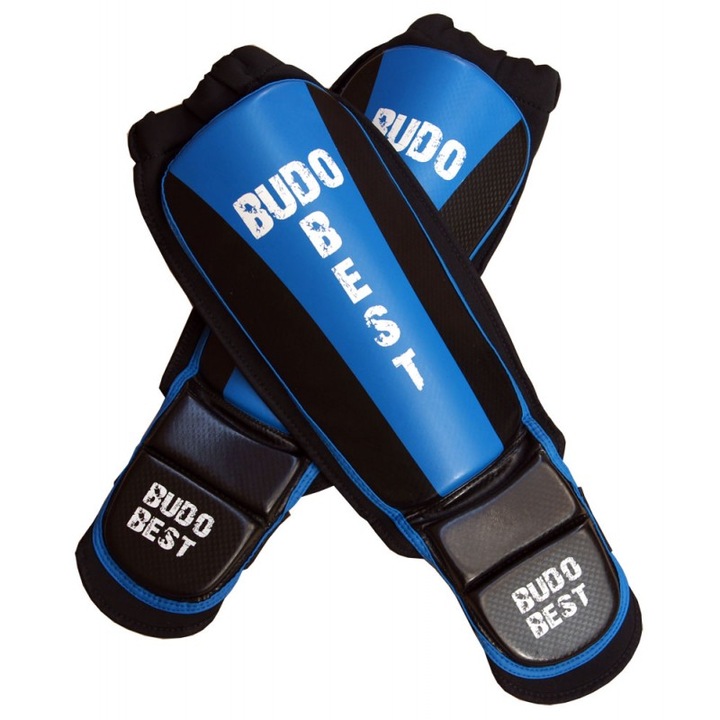 Tibiere MMA-E - Set 2 bucati, Albastru/Negru, Carbon, S