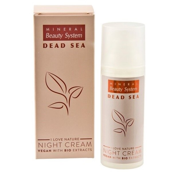 Crema vegana de noapte, cu ingrediente bio, Mineral Beauty System, 50ml