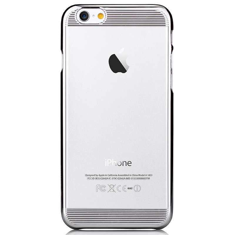 Carcasa Comma Brightness iPhone 6 Plus, rama electroplacata, Silver