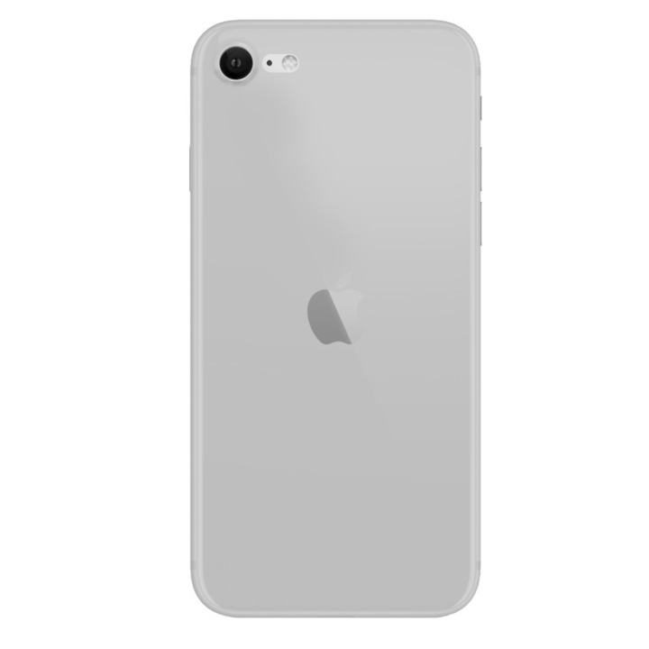 0,3 mm-es SILKASE tok iPhone SE 3 2022 telefonhoz, vékony, fehér színű, matt műanyag