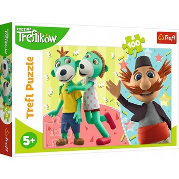 Puzzle Trefl Trefliks and Uncle, 100 piese Puzzle Trefl Trefliks and Uncle, 100 piese