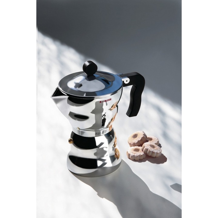 Еспресо машина MOKA, ALESSI, Алуминий, 3 чаши, 150 мл