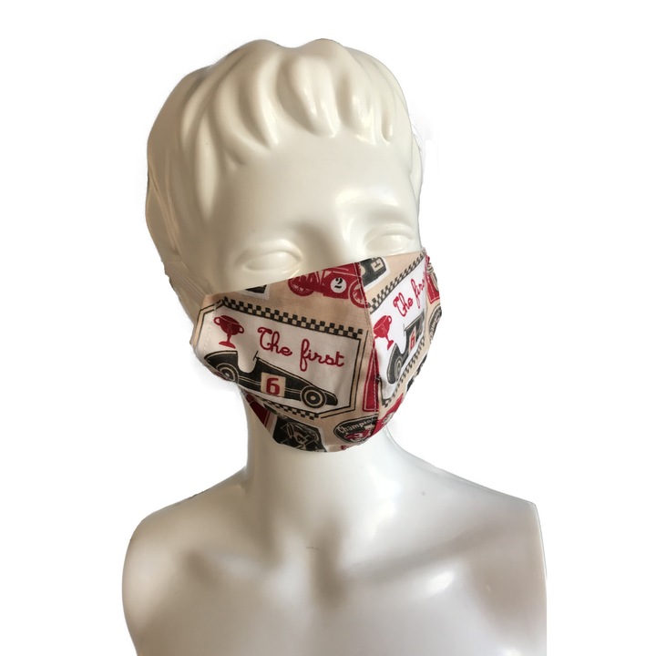 Regina's Desire Arcmaszk, Mosható, Vasalható, 2 rétegű - Női méret, Retró autós