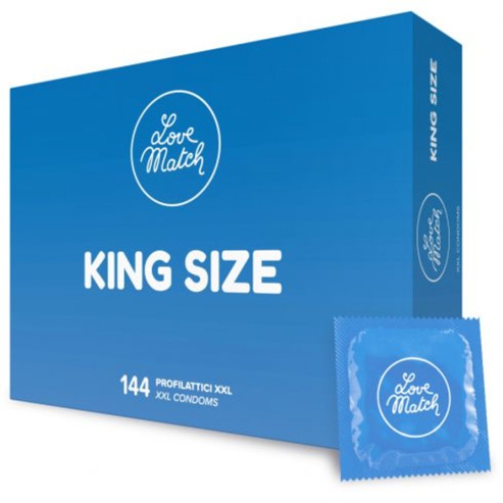 Love Match King Size extra méretű óvszer 144db