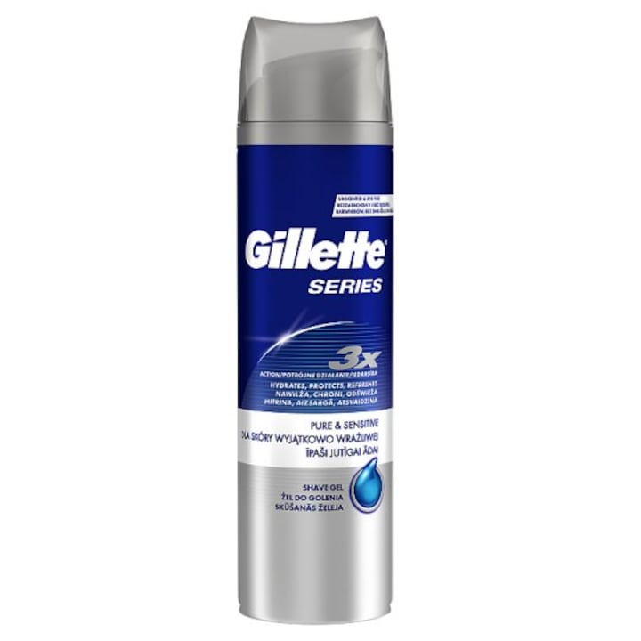 Gillette Series Pure & Sensitive borotvazselé - 200ml