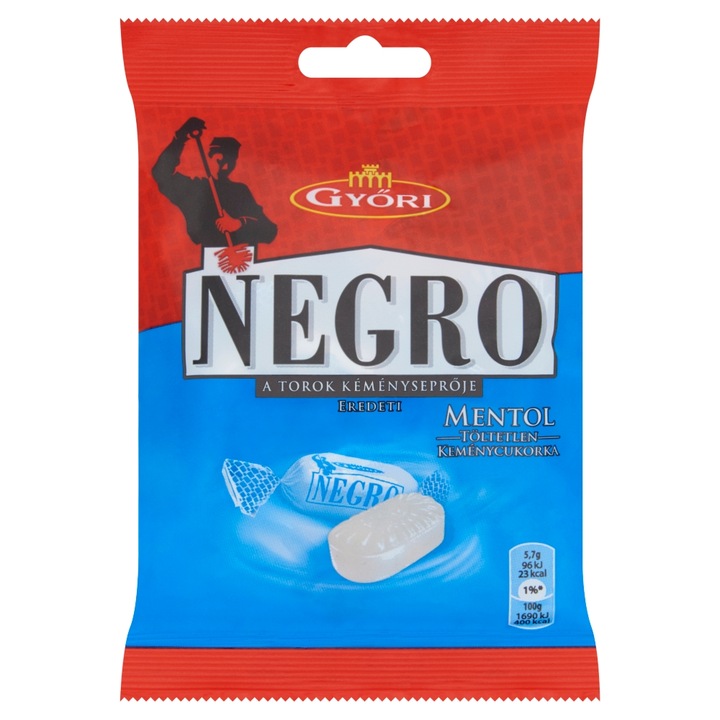 Győri Negro Mentol keménycukorka, 79 g