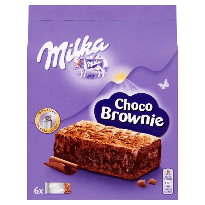 Milka Choco Brownie piskótaszelet, 150 g