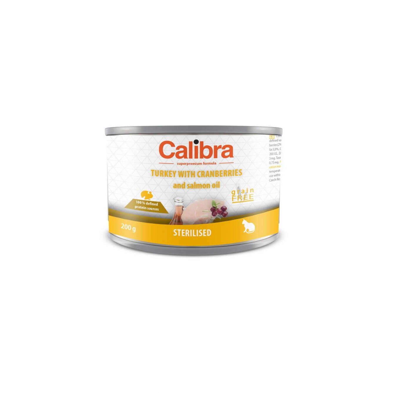 Hrana umeda pentru pisici, Calibra Cat Sterilised, Curcan cu Merisoare, 200 g, set de 6 bucati