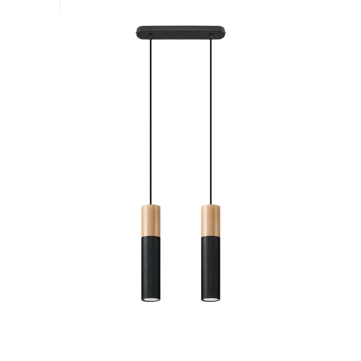 Lámpa Függő Pablo 2 Fekete, GU10